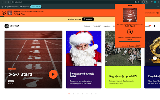 Radio357 Streamer from Chrome web store to be run with OffiDocs Chromium online Radio357 Streamer from Chrome web store to be run with OffiDocs Chromium online