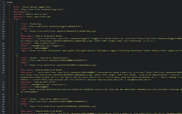 Rainbow JSON Formatter from Chrome web store to be run with OffiDocs Chromium online Rainbow JSON Formatter from Chrome web store to be run with OffiDocs Chromium online