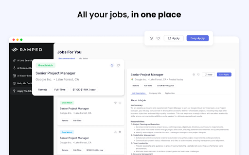 Ramped AI Autofill Job Applications from Chrome web store to be run with OffiDocs Chromium online Ramped AI Autofill Job Applications from Chrome web store to be run with OffiDocs Chromium online