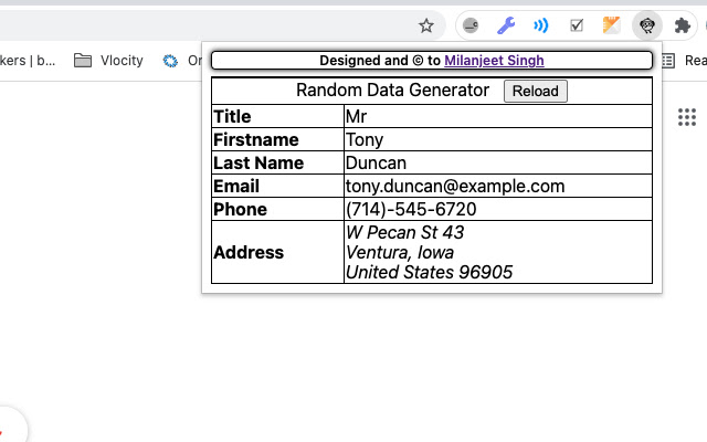 Random Data Generator from Chrome web store to be run with OffiDocs Chromium online Random Data Generator from Chrome web store to be run with OffiDocs Chromium online
