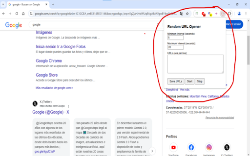 Random Interval URL Opener from Chrome web store to be run with OffiDocs Chromium online Random Interval URL Opener from Chrome web store to be run with OffiDocs Chromium online