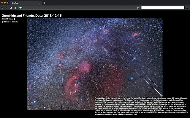 Random NASA Pic of the Day from Chrome web store to be run with OffiDocs Chromium online Random NASA Pic of the Day from Chrome web store to be run with OffiDocs Chromium online
