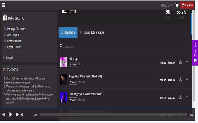Rap beats and Hip Hop instrumentals from Chrome web store to be run with OffiDocs Chromium online Rap beats and Hip Hop instrumentals from Chrome web store to be run with OffiDocs Chromium online