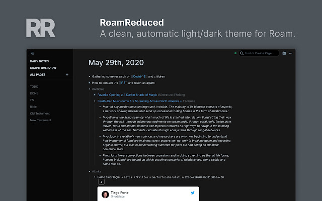 Roam Reduced from Chrome web store to be run with OffiDocs Chromium online Roam Reduced from Chrome web store to be run with OffiDocs Chromium online
