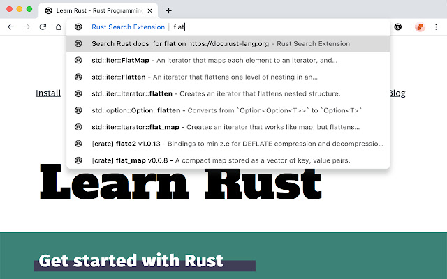 Rust Search Extension from Chrome web store to be run with OffiDocs Chromium online Rust Search Extension from Chrome web store to be run with OffiDocs Chromium online