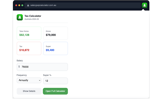 Salary Pay Calculator Australia from Chrome web store to be run with OffiDocs Chromium online Salary Pay Calculator Australia from Chrome web store to be run with OffiDocs Chromium online