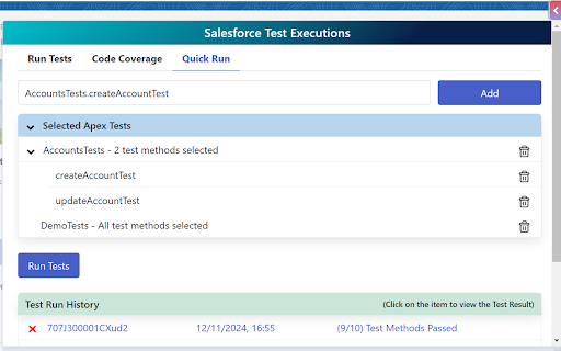 Salesforce Test Executions from Chrome web store to be run with OffiDocs Chromium online Salesforce Test Executions from Chrome web store to be run with OffiDocs Chromium online