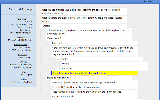 Sams ToDoList App from Chrome web store to be run with OffiDocs Chromium online Sams ToDoList App from Chrome web store to be run with OffiDocs Chromium online