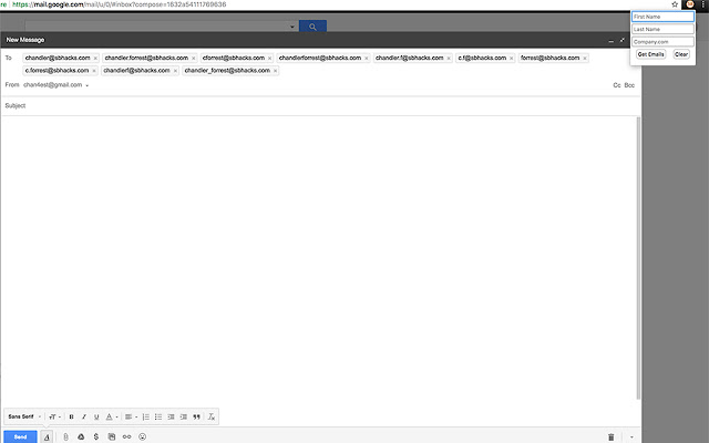 SB Hacks Contact Finder from Chrome web store to be run with OffiDocs Chromium online SB Hacks Contact Finder from Chrome web store to be run with OffiDocs Chromium online