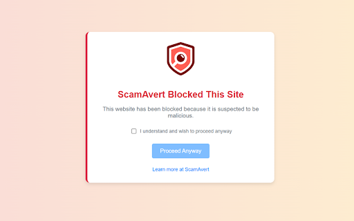 ScamAvert from Chrome web store to be run with OffiDocs Chromium online ScamAvert from Chrome web store to be run with OffiDocs Chromium online