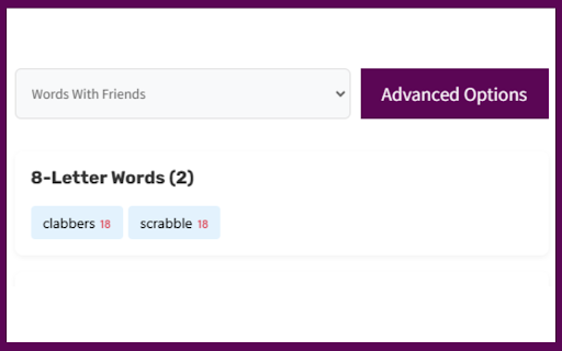 Scrabble Wordfinder from Chrome web store to be run with OffiDocs Chromium online Scrabble Wordfinder from Chrome web store to be run with OffiDocs Chromium online