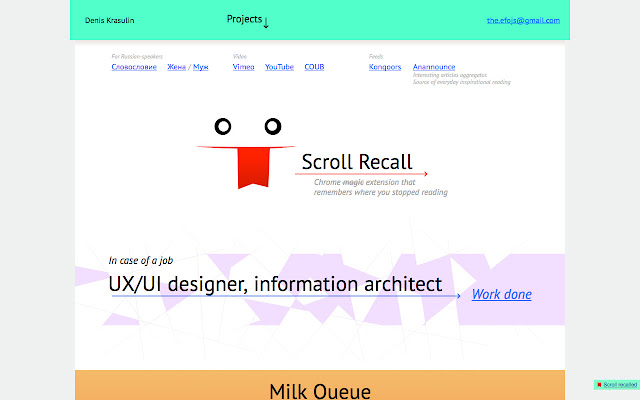 Scroll Recall from Chrome web store to be run with OffiDocs Chromium online Scroll Recall from Chrome web store to be run with OffiDocs Chromium online