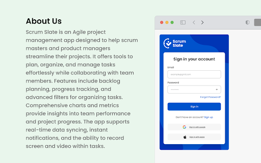 Scrum Slate – Screen Recorder from Chrome web store to be run with OffiDocs Chromium online Scrum Slate – Screen Recorder from Chrome web store to be run with OffiDocs Chromium online