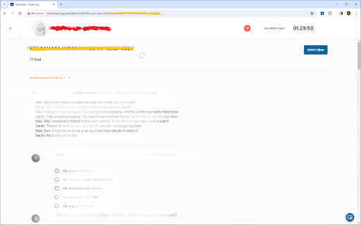 Sekolahku Secure Exam from Chrome web store to be run with OffiDocs Chromium online Sekolahku Secure Exam from Chrome web store to be run with OffiDocs Chromium online