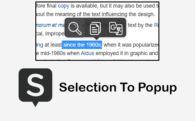 Selection To PopUp from Chrome web store to be run with OffiDocs Chromium online Selection To PopUp from Chrome web store to be run with OffiDocs Chromium online