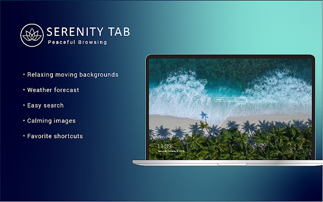 Serenity Tab: Peaceful Browsing from Chrome web store to be run with OffiDocs Chromium online Serenity Tab: Peaceful Browsing from Chrome web store to be run with OffiDocs Chromium online