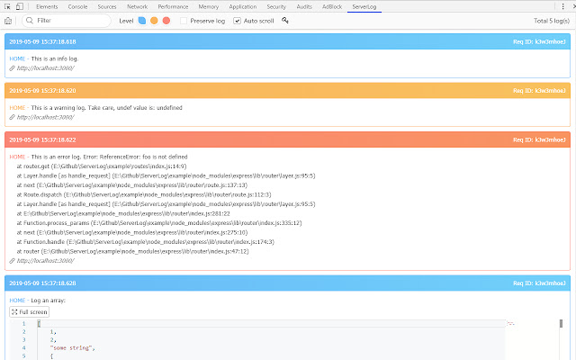 Server Log from Chrome web store to be run with OffiDocs Chromium online Server Log from Chrome web store to be run with OffiDocs Chromium online