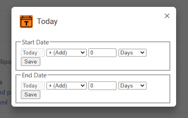 Set Dates from Chrome web store to be run with OffiDocs Chromium online Set Dates from Chrome web store to be run with OffiDocs Chromium online