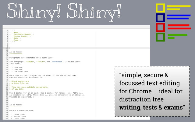 Shiny! Shiny! from Chrome web store to be run with OffiDocs Chromium online Shiny! Shiny! from Chrome web store to be run with OffiDocs Chromium online