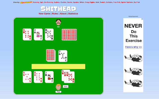 Shithead from Chrome web store to be run with OffiDocs Chromium online Shithead from Chrome web store to be run with OffiDocs Chromium online