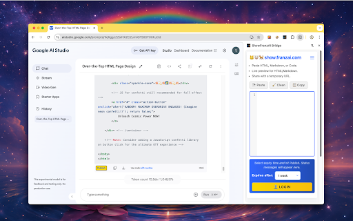 ShowFranzAI Bridge from Chrome web store to be run with OffiDocs Chromium online ShowFranzAI Bridge from Chrome web store to be run with OffiDocs Chromium online