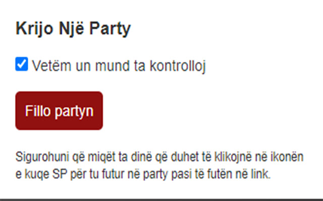 ShqipParty from Chrome web store to be run with OffiDocs Chromium online ShqipParty from Chrome web store to be run with OffiDocs Chromium online