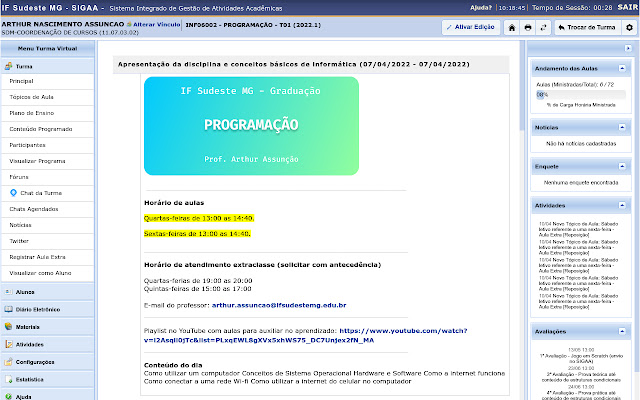 SIGAA Mais Acessível from Chrome web store to be run with OffiDocs Chromium online SIGAA Mais Acessível from Chrome web store to be run with OffiDocs Chromium online