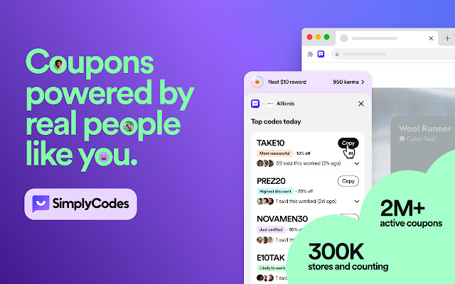 SimplyCodes | Coupons that work. from Chrome web store to be run with OffiDocs Chromium online SimplyCodes | Coupons that work. from Chrome web store to be run with OffiDocs Chromium online