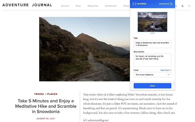 SnipRSS from Chrome web store to be run with OffiDocs Chromium online SnipRSS from Chrome web store to be run with OffiDocs Chromium online