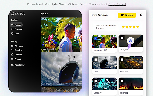 Sora Video Downloader Save with One Click from Chrome web store to be run with OffiDocs Chromium online Sora Video Downloader Save with One Click from Chrome web store to be run with OffiDocs Chromium online