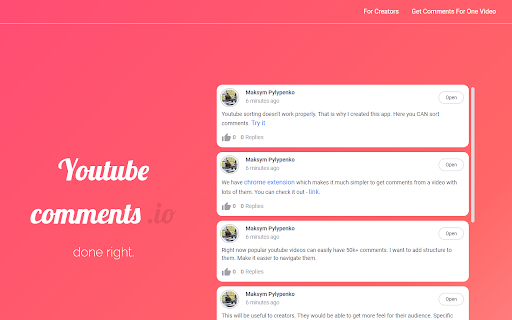 Sort Youtube Comments from Chrome web store to be run with OffiDocs Chromium online Sort Youtube Comments from Chrome web store to be run with OffiDocs Chromium online