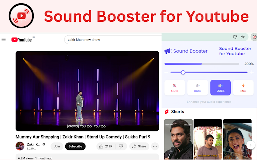 Sound Booster for Youtube from Chrome web store to be run with OffiDocs Chromium online Sound Booster for Youtube from Chrome web store to be run with OffiDocs Chromium online