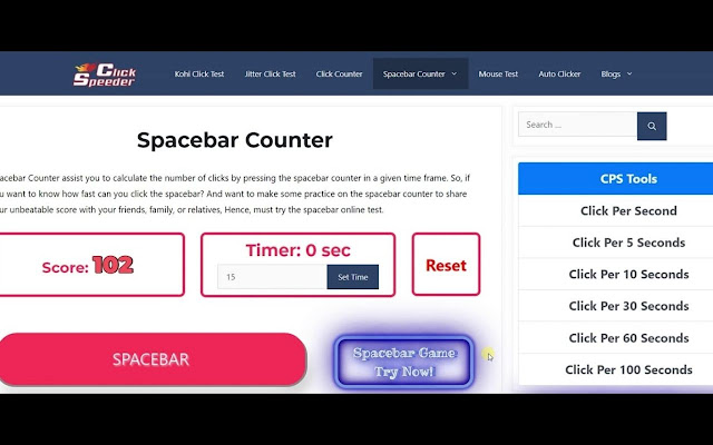 Spacebar Counter On PC from Chrome web store to be run with OffiDocs Chromium online Spacebar Counter On PC from Chrome web store to be run with OffiDocs Chromium online