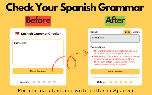 Spanish Grammar Checker from Chrome web store to be run with OffiDocs Chromium online Spanish Grammar Checker from Chrome web store to be run with OffiDocs Chromium online