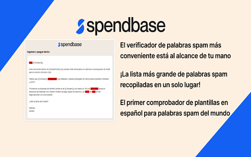 Spendbase Spam Checker English from Chrome web store to be run with OffiDocs Chromium online Spendbase Spam Checker English from Chrome web store to be run with OffiDocs Chromium online