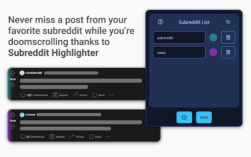 Subreddit Highlighter from Chrome web store to be run with OffiDocs Chromium online Subreddit Highlighter from Chrome web store to be run with OffiDocs Chromium online