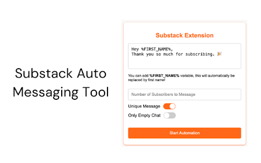 Substack Messaging Extension from Chrome web store to be run with OffiDocs Chromium online Substack Messaging Extension from Chrome web store to be run with OffiDocs Chromium online