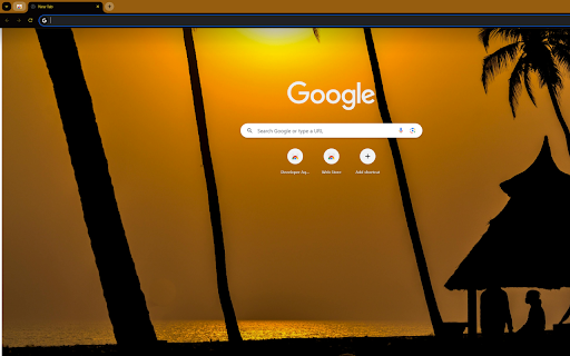 sunset over a vast beach lined with palm trees from Chrome web store to be run with OffiDocs Chromium online sunset over a vast beach lined with palm trees from Chrome web store to be run with OffiDocs Chromium online