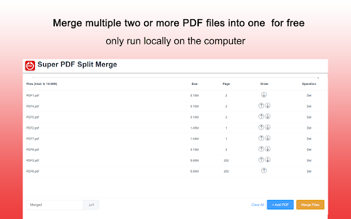 Super PDF Split Merge from Chrome web store to be run with OffiDocs Chromium online Super PDF Split Merge from Chrome web store to be run with OffiDocs Chromium online