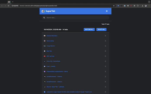 Super Tab from Chrome web store to be run with OffiDocs Chromium online Super Tab from Chrome web store to be run with OffiDocs Chromium online