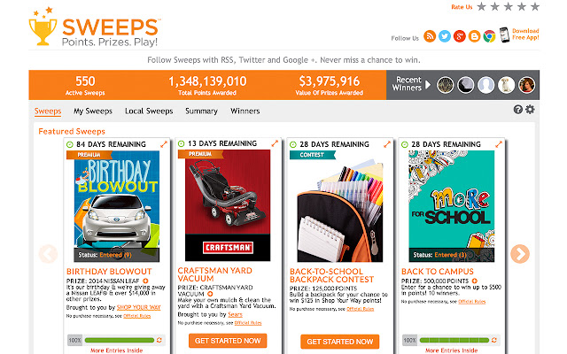 Sweeps By ShopYourWay from Chrome web store to be run with OffiDocs Chromium online Sweeps By ShopYourWay from Chrome web store to be run with OffiDocs Chromium online