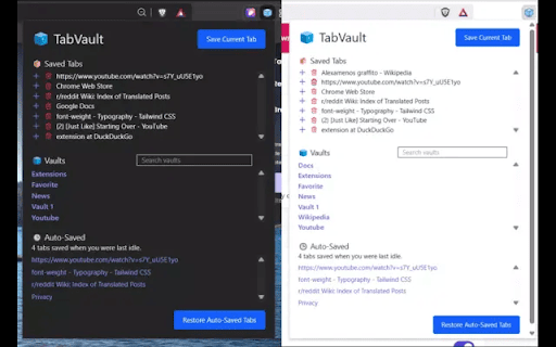 tab vault from Chrome web store to be run with OffiDocs Chromium online tab vault from Chrome web store to be run with OffiDocs Chromium online