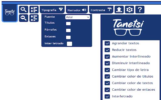 Tanetsi: Accesibility toolbar from Chrome web store to be run with OffiDocs Chromium online Tanetsi: Accesibility toolbar from Chrome web store to be run with OffiDocs Chromium online