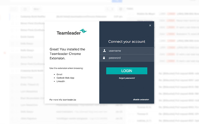 Teamleader Integrations from Chrome web store to be run with OffiDocs Chromium online Teamleader Integrations from Chrome web store to be run with OffiDocs Chromium online