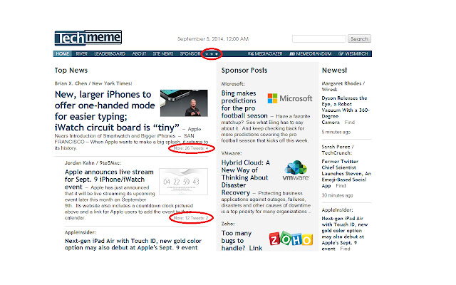 Techmeme Less from Chrome web store to be run with OffiDocs Chromium online Techmeme Less from Chrome web store to be run with OffiDocs Chromium online