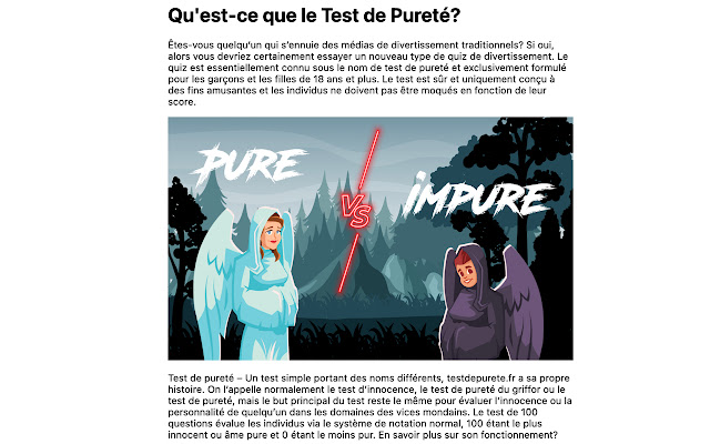 Test De Pureté from Chrome web store to be run with OffiDocs Chromium online Test De Pureté from Chrome web store to be run with OffiDocs Chromium online