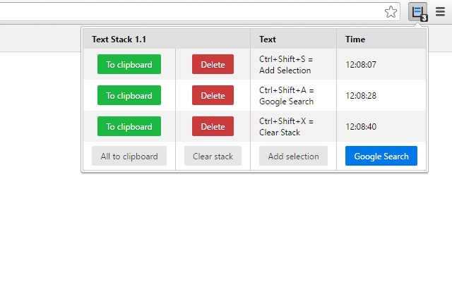 Text Stack from Chrome web store to be run with OffiDocs Chromium online Text Stack from Chrome web store to be run with OffiDocs Chromium online