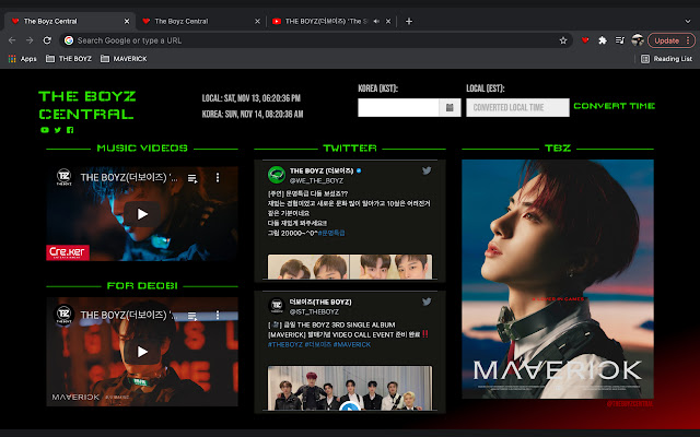 The Boyz Central from Chrome web store to be run with OffiDocs Chromium online The Boyz Central from Chrome web store to be run with OffiDocs Chromium online