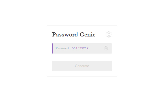 The Password Geniue from Chrome web store to be run with OffiDocs Chromium online The Password Geniue from Chrome web store to be run with OffiDocs Chromium online