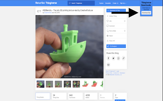 Thingiverse Downloader from Chrome web store to be run with OffiDocs Chromium online Thingiverse Downloader from Chrome web store to be run with OffiDocs Chromium online